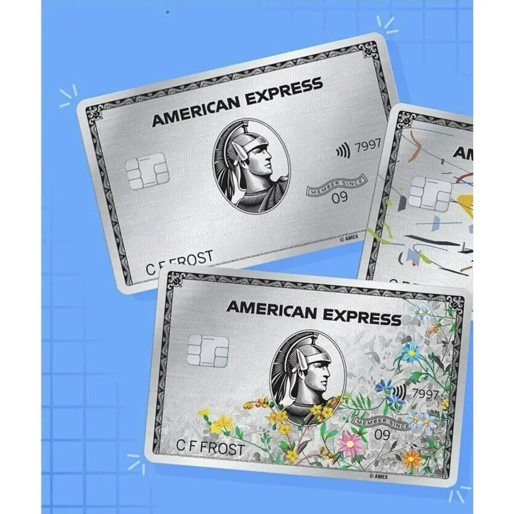 REAL American Express Amex WHITE GOLD PLATINUM Metal Personal Card LTD Cancelled